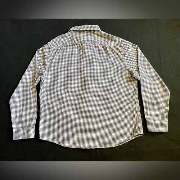 Goodfellow & Co Men’s XL Blue White Check Shirt Long Sleeve Button Down Casual - Picture 4 of 4